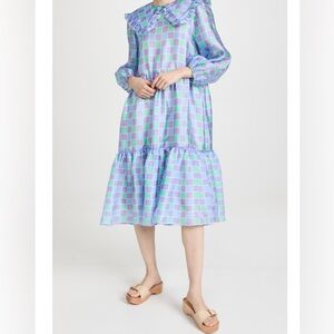 Stella Nova ‘Stefania Joe’ checkered wide collar dress